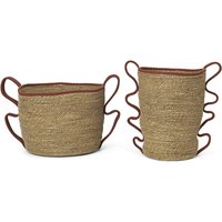 Ferm Living - Verso Korb, brick (2er-Set) von Ferm Living