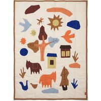 Ferm Living - Village Steppdecke 110 x 80 cm, multicolor von Ferm Living