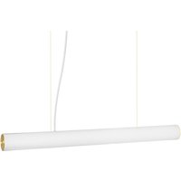 ferm LIVING - Vuelta LED Pendelleuchte, L 100 cm, weiß / Messing von ferm LIVING