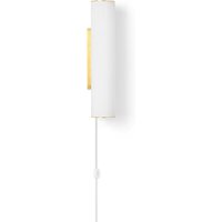 ferm LIVING - Vuelta LED Wandleuchte, H 40 cm, weiß / Messing von ferm LIVING