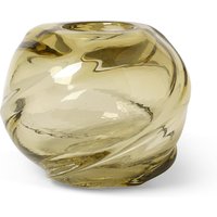 ferm LIVING - Water Swirl Vase, H 16 cm, hellgelb von ferm LIVING