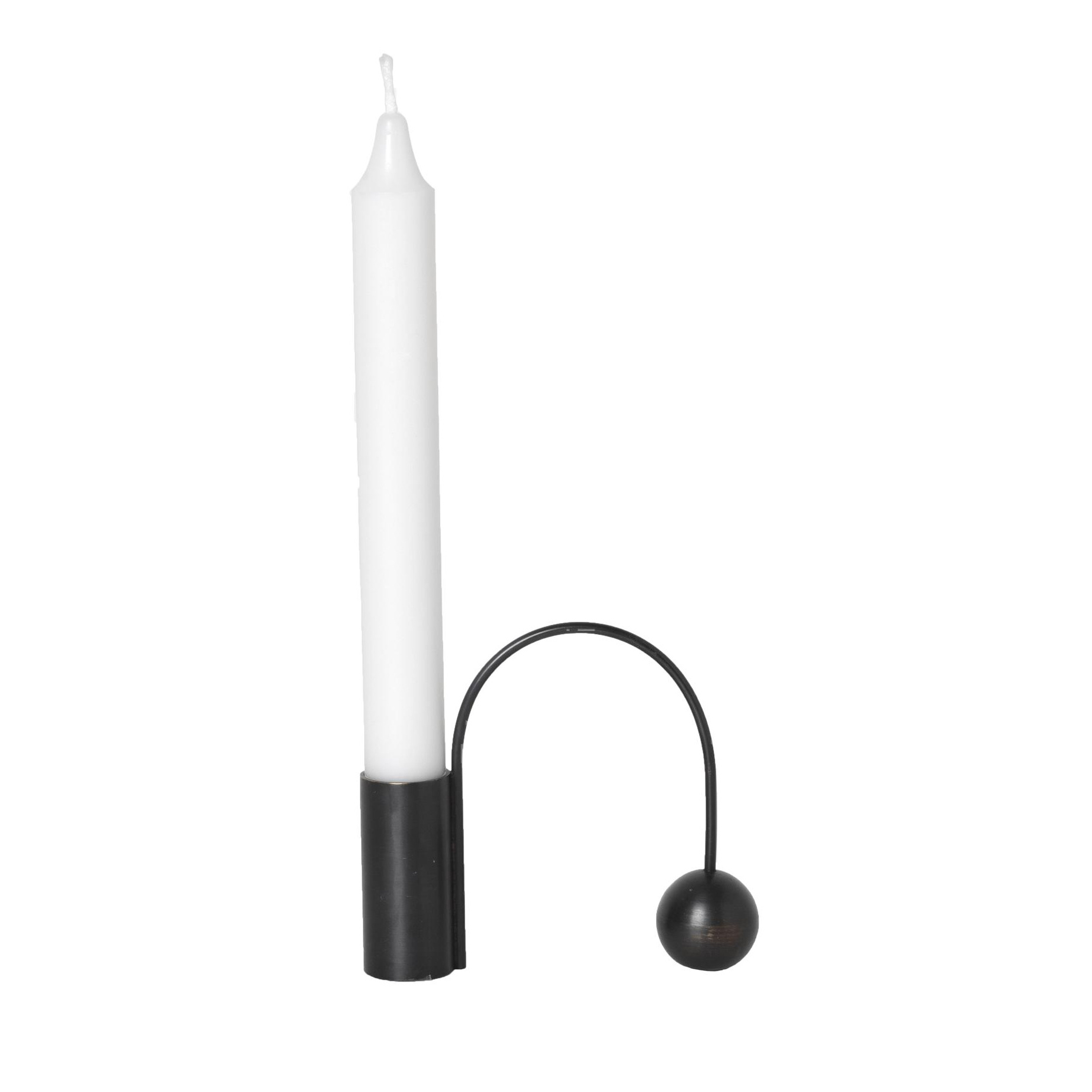 ferm LIVING - Balance Kerzenhalter - schwarz/LxBxH 12,5x4.2x9cm von ferm LIVING