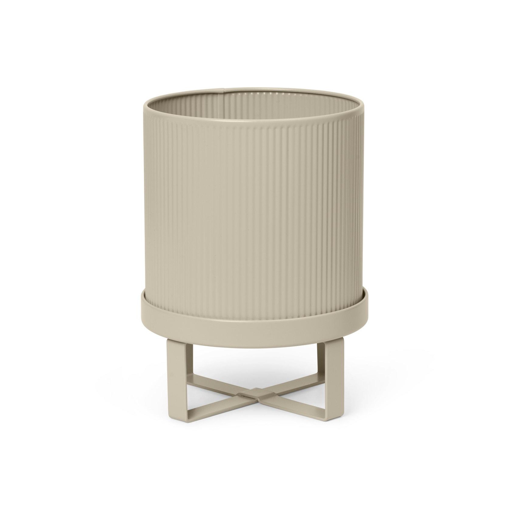 ferm LIVING - Bau Outdoor Blumentopf S - kaschmir/pulverbeschichtet, verzinkt/H x Ø 24x18cm von ferm LIVING