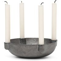 ferm LIVING - Bowl Kerzenständer, Ø 14,6 x H 3,7 cm, Messing schwarz von ferm LIVING