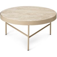 ferm LIVING - Travertine Couchtisch, groß, cashmere von ferm LIVING