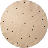 ferm LIVING - Jute Carpet, Black dots, large von ferm LIVING