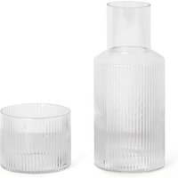 ferm LIVING - Ripple Karaffen-Set, klein / klar von ferm LIVING