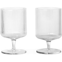 ferm LIVING - Ripple Weinglas, klar (2er-Set) von ferm LIVING