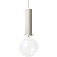 ferm LIVING - Socket Pendelleuchte High, hellgrau von ferm LIVING