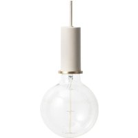 ferm LIVING - Socket Pendelleuchte Low, hellgrau von ferm LIVING