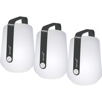 Fermob - Balad Akku LED-Leuchte, H 12 cm, 3er Set, anthrazit von Fermob