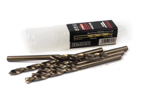Ferrcan HSS Metallbohrer DIN338 M35 5% Kobalt Turbomax zum Bohren in Edelstahl, Eisen und anderen Metallen Packung mit 5 Stück pro Maß (4mm) Ferrcan HSS Metallbohrer DIN338 M35 5% Kobalt Turbomax zum Bohren in Edelstahl, Eisen und anderen Metallen Packung mit 5 Stück pro Maß (4mm) von ferrcan