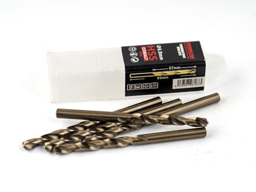ferrcan HSS Metallbohrer DIN338 M35 5% Kobalt Turbomax zum Bohren in Edelstahl, Eisen und anderen Metallen Packung mit 5 Stück pro Maß (6mm) ferrcan HSS Metallbohrer DIN338 M35 5% Kobalt Turbomax zum Bohren in Edelstahl, Eisen und anderen Metallen Packung mit 5 Stück pro Maß (6mm) von ferrcan