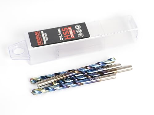 Ferrcan HSS Metallbohrer DIN338 M35 5% Kobalt rainbow finish zum Bohren in Edelstahl, Eisen und anderen Metallen Packung mit 5 Stück pro Maß (6.5mm) Ferrcan HSS Metallbohrer DIN338 M35 5% Kobalt rainbow finish zum Bohren in Edelstahl, Eisen und anderen Metallen Packung mit 5 Stück pro Maß (6.5mm) von ferrcan