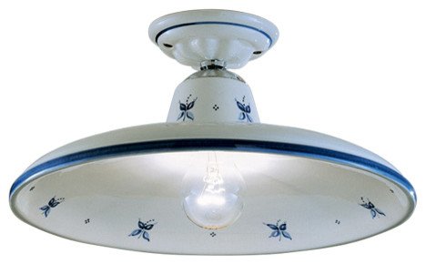 Como Keramik Deckenleuchte weiß | Handgefertigt in Italien | Deckenlampe Landhaus Dimmbar | Lampe E27 von ferroluce