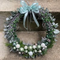 Moderner Türkranz Kranz Mint Grau Silber Weiss Advent Weihnachten Eukalyptus Adventskranz Moderner Türkranz Kranz Mint Grau Silber Weiss Advent Weihnachten Eukalyptus Adventskranz von festlicheGeschenke