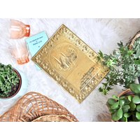 Vintage Kunsthandwerk Messingschild Mit Bless This Home Gedicht, Golddekor Messing Bild Neues Zuhause Geschenk Boho Wandkunst Wanddekor Zero Waste von fetchandsow