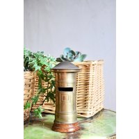 Vintage Messing Spardose in Briefkastenform Aus Den 60Er Jahren Vintage Messing Spardose in Briefkastenform Aus Den 60Er Jahren von fetchandsow