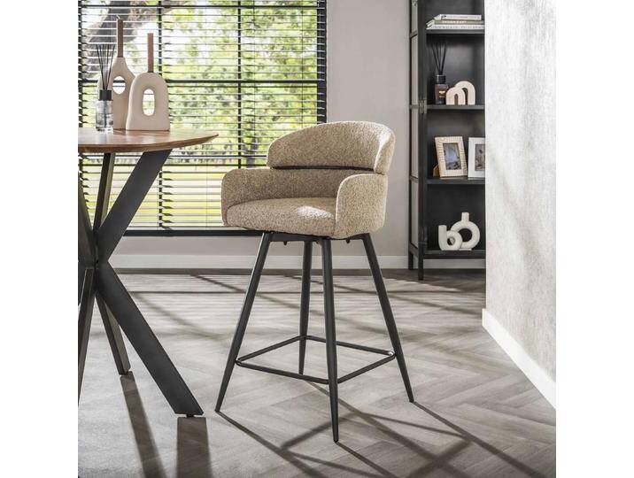 2er Set Barhocker Miky drehbar Sandfarbe 2er Set Barhocker Miky drehbar Sandfarbe von fh furnhaus