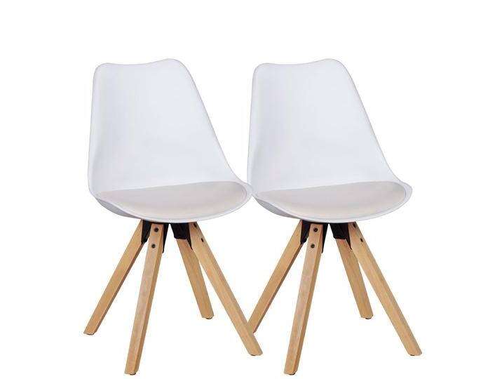 2er Set Esszimmerstuhl LIMA , Kunstleder , weiß von fh furnhaus