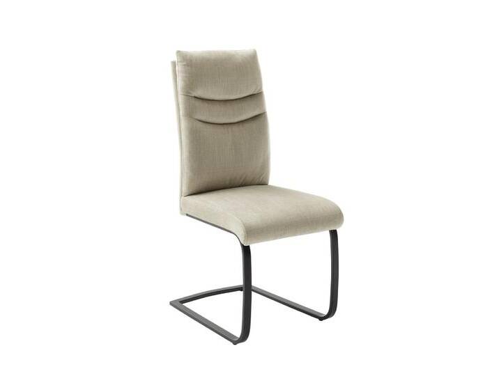 2er Set Freischwinger Stuhl Gibara , creme / schwarz matt 2er Set Freischwinger Stuhl Gibara , creme / schwarz matt von fh furnhaus