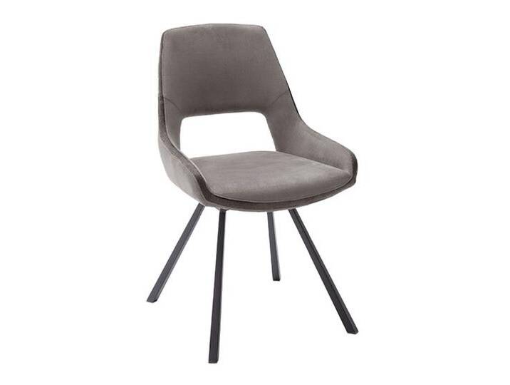 2er Set Stuhl Bayonne , Webstoff , drehbar , cappuccino von fh furnhaus