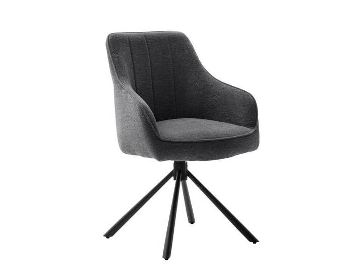 2er Set Stuhl Kasama mit Armlehnen , drehbar , anthrazit 2er Set Stuhl Kasama mit Armlehnen , drehbar , anthrazit von fh furnhaus