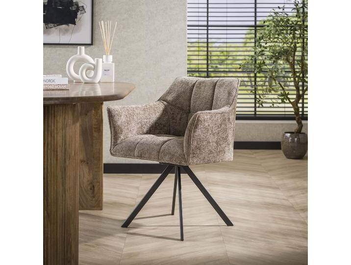 2er Set Stuhl Toik mit Armlehnen , drehbar , Webstoff , Rich Champagne 2er Set Stuhl Toik mit Armlehnen , drehbar , Webstoff , Rich Champagne von fh furnhaus