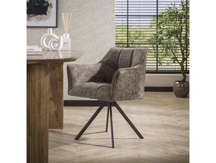 2er Set Stuhl Toik mit Armlehnen , drehbar , Webstoff , taupe 2er Set Stuhl Toik mit Armlehnen , drehbar , Webstoff , taupe von fh furnhaus