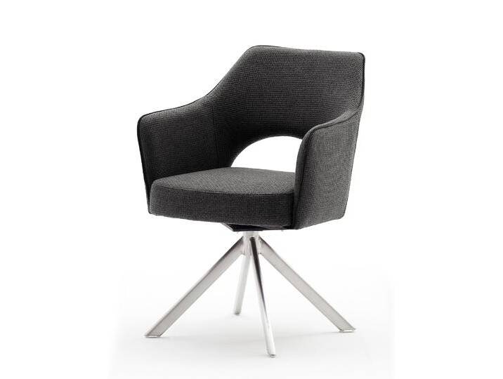 2er Set Stuhl Tonala , mit Armlehnen , drehbar , Edelstahl , anthrazit 2er Set Stuhl Tonala , mit Armlehnen , drehbar , Edelstahl , anthrazit von fh furnhaus