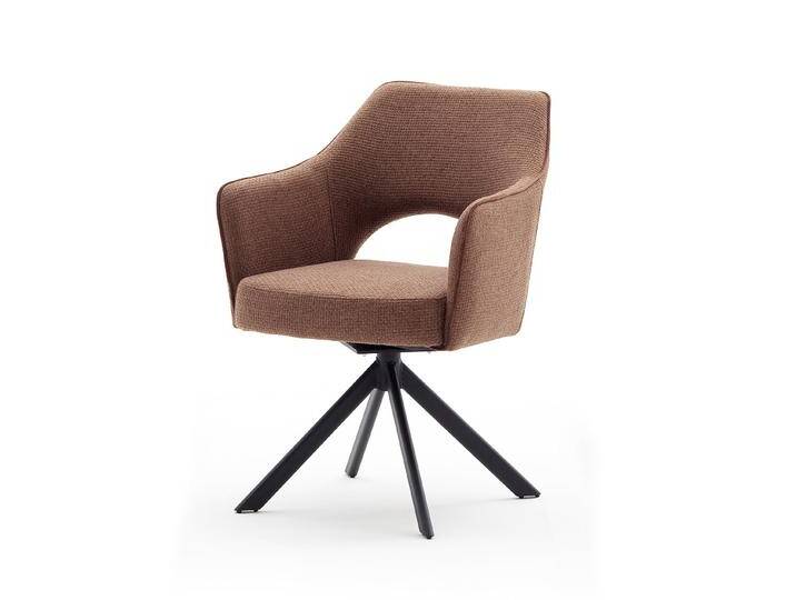 2er Set Stuhl Tonala , mit Armlehnen , drehbar , rostbraun 2er Set Stuhl Tonala , mit Armlehnen , drehbar , rostbraun von fh furnhaus