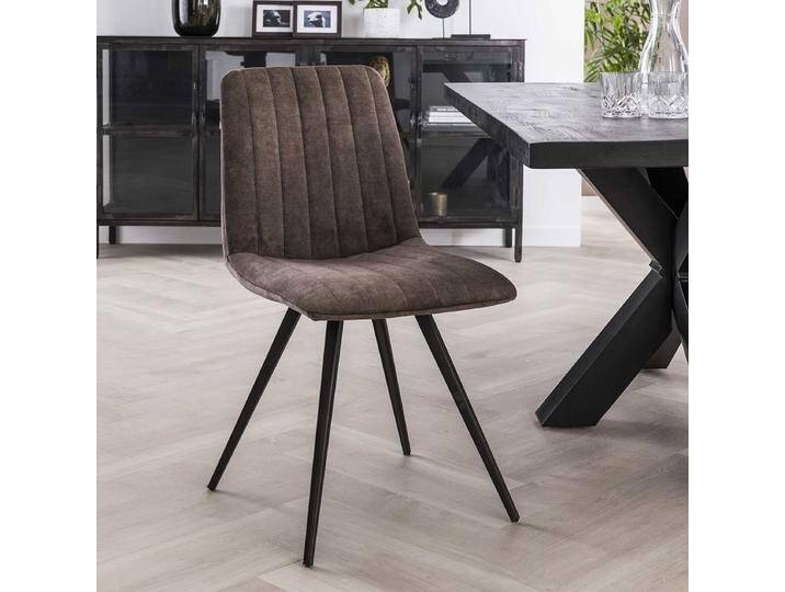4er Set Stuhl Austin Samt , taupe von fh furnhaus