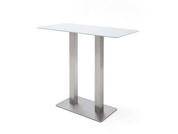 Bartisch Glastisch Zarina 2 , weiß matt , 120 x 60 Bartisch Glastisch Zarina 2 , weiß matt , 120 x 60 von fh furnhaus