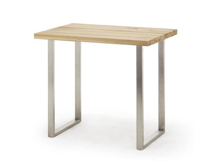 Bartisch Kufentisch Castello , Eiche gekälkt massiv mit Edelstahl , 120 x 80 Bartisch Kufentisch Castello , Eiche gekälkt massiv mit Edelstahl , 120 x 80 von fh furnhaus