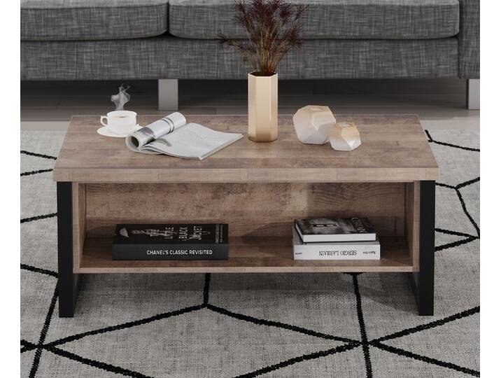 Couchtisch Emile , Eiche Tabak / Schwarz von fh furnhaus