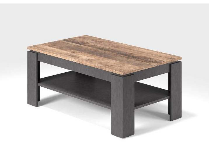 Couchtisch Georgia , Wohnzimmertisch , Eiche Tabak / Matera grau von fh furnhaus