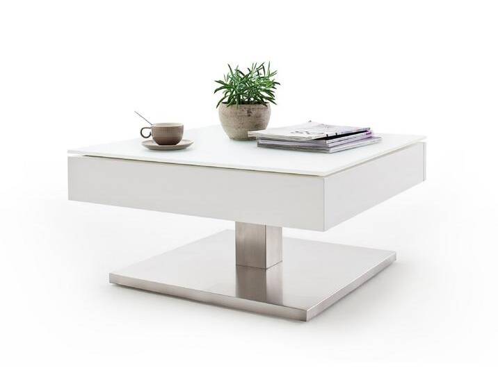 Couchtisch Mariko , Glas / MDF , 75x75 , weiß Couchtisch Mariko , Glas / MDF , 75x75 , weiß von fh furnhaus