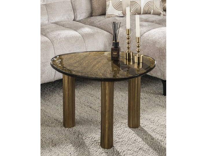 Couchtisch Mira 3 , Glas , Antikgold Couchtisch Mira 3 , Glas , Antikgold von fh furnhaus