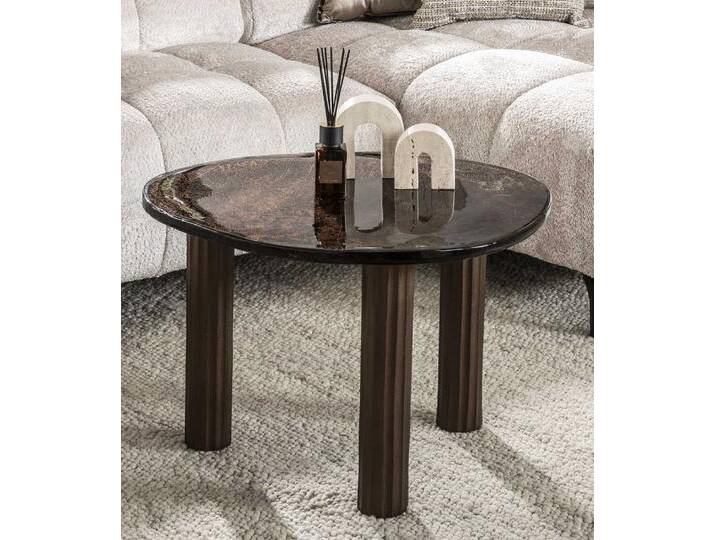 Couchtisch Mira 3 , Glas , Antikkupfer von fh furnhaus