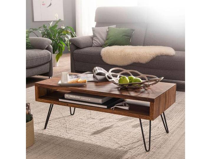 Couchtisch Mito , mit Ablagefach , Sheesham Holz massiv , braun von fh furnhaus