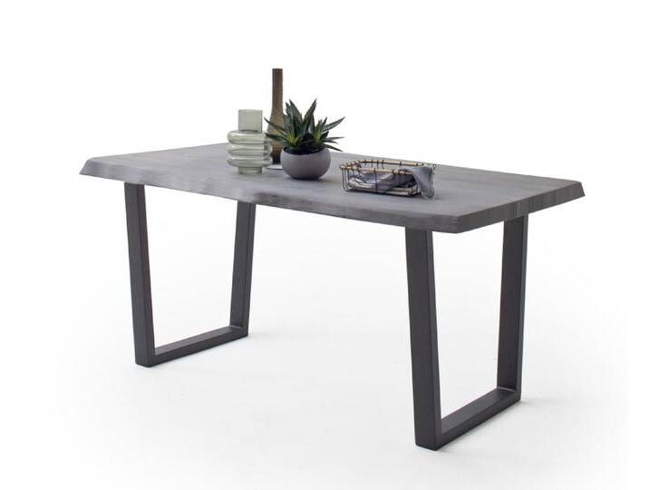 Esstisch Calabria , Akazie massiv , T-Gestell , grau / anthrazit , 220 x 100 -Tischplatte 5,5 cm Esstisch Calabria , Akazie massiv , T-Gestell , grau / anthrazit , 220 x 100 -Tischplatte 5,5 cm von fh furnhaus