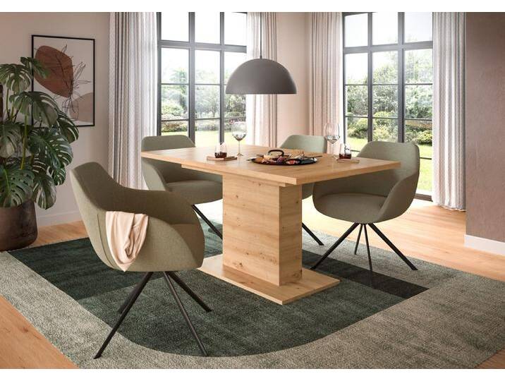Esstisch Motion , ausziehbar , Säulen-Fußgestell , Eiche Artisan , 150(190)x80 von fh furnhaus
