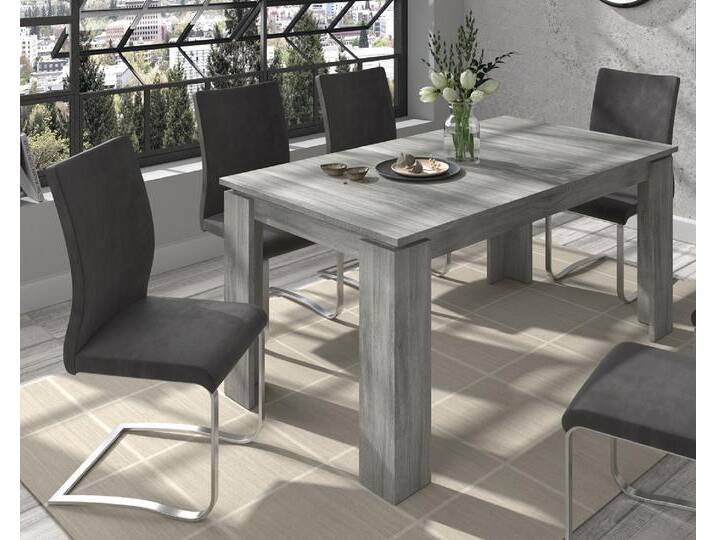 Esstisch Titan , Ausziehtisch , Rauchsilber , 160 (200) x 90 von fh furnhaus