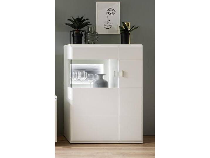 Highboard Amora , weiß matt , LED Beleuchtung von fh furnhaus