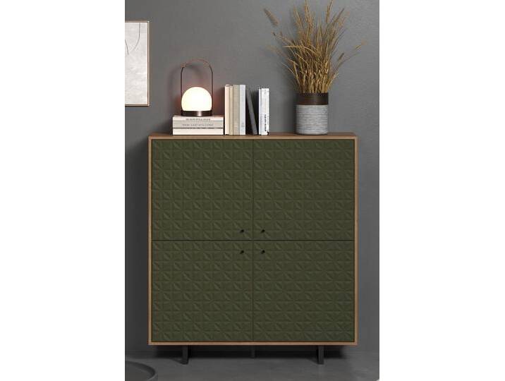 Highboard Sentra , Dark Green / Artisan Eiche von fh furnhaus