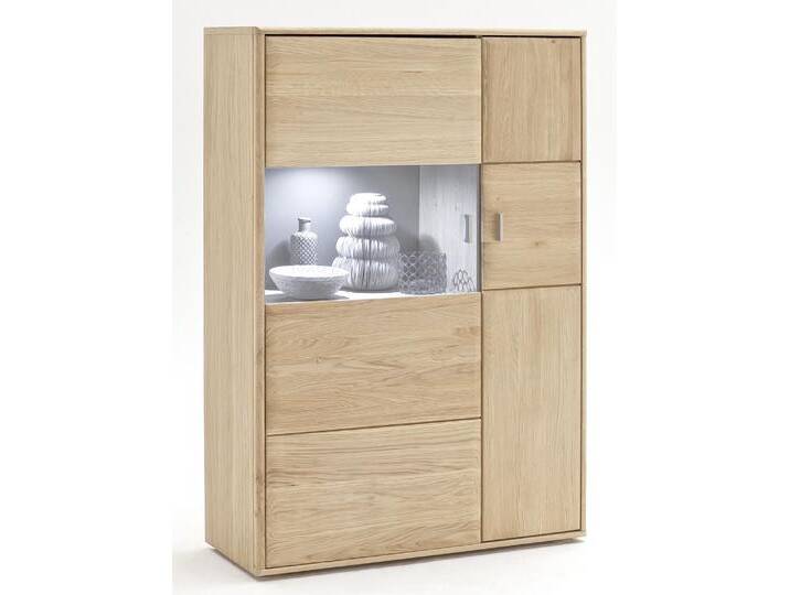Highboard Tarragona (R) , Eiche Bianco , LED Beleuchtung von fh furnhaus