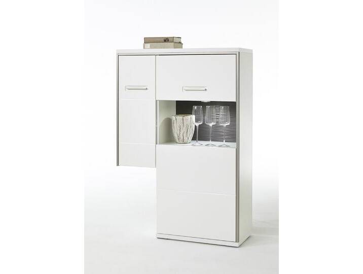 Highboard Trento 4 , weiß Hochglanz , ohne Beleuchtung Highboard Trento 4 , weiß Hochglanz , ohne Beleuchtung von fh furnhaus