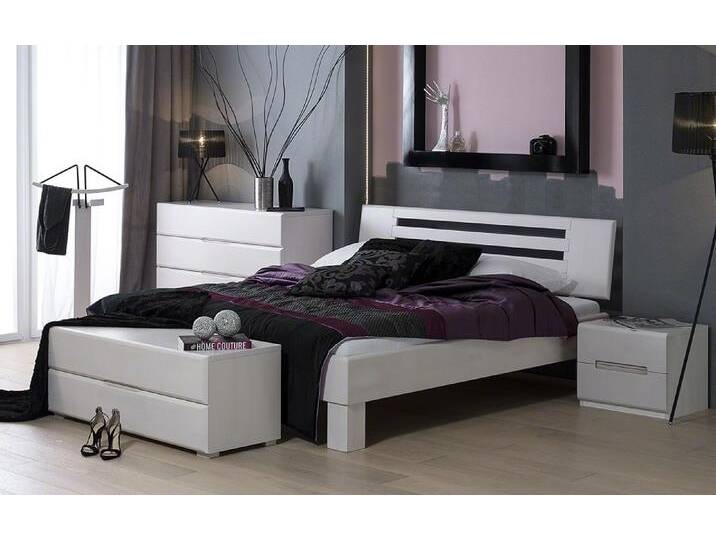 Holzbett massiv Dahlia , Buche weiß lackiert , 100x220 , Kopfteil 2 von fh furnhaus