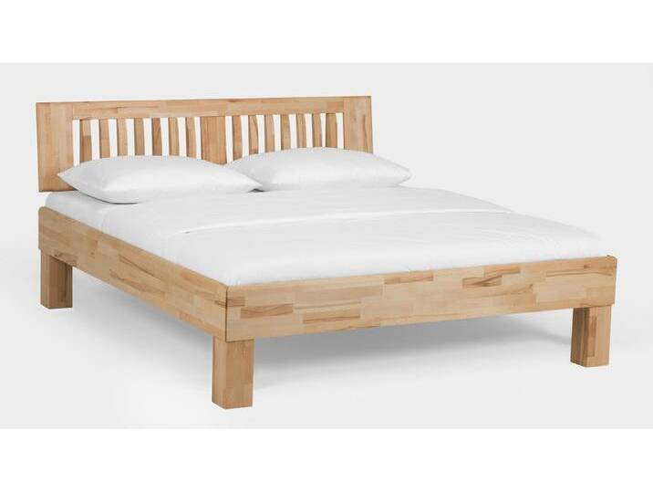Holzbett massiv Dahlia , Kernbuche geölt , 140x200 , Kopfteil 3 Holzbett massiv Dahlia , Kernbuche geölt , 140x200 , Kopfteil 3 von fh furnhaus