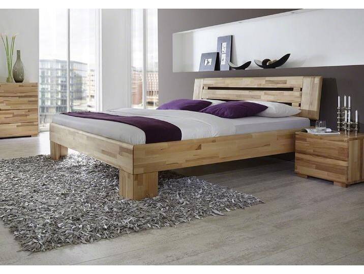 Holzbett massiv Dahlia , Kernbuche geölt , 90x210 , Kopfteil 4 Holzbett massiv Dahlia , Kernbuche geölt , 90x210 , Kopfteil 4 von fh furnhaus